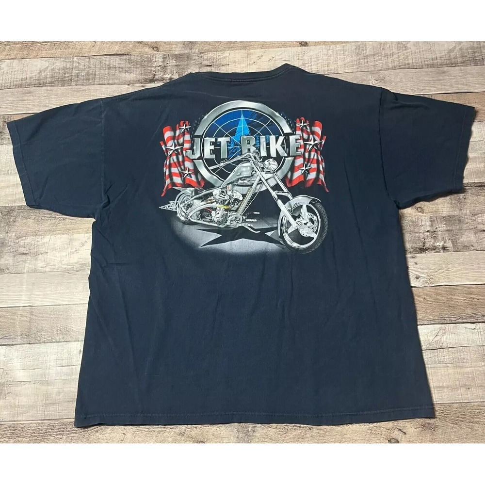 American Chopper Shirt Adult 2XL Blue Vintage 2003 Jet Bike Motorcycles Biker